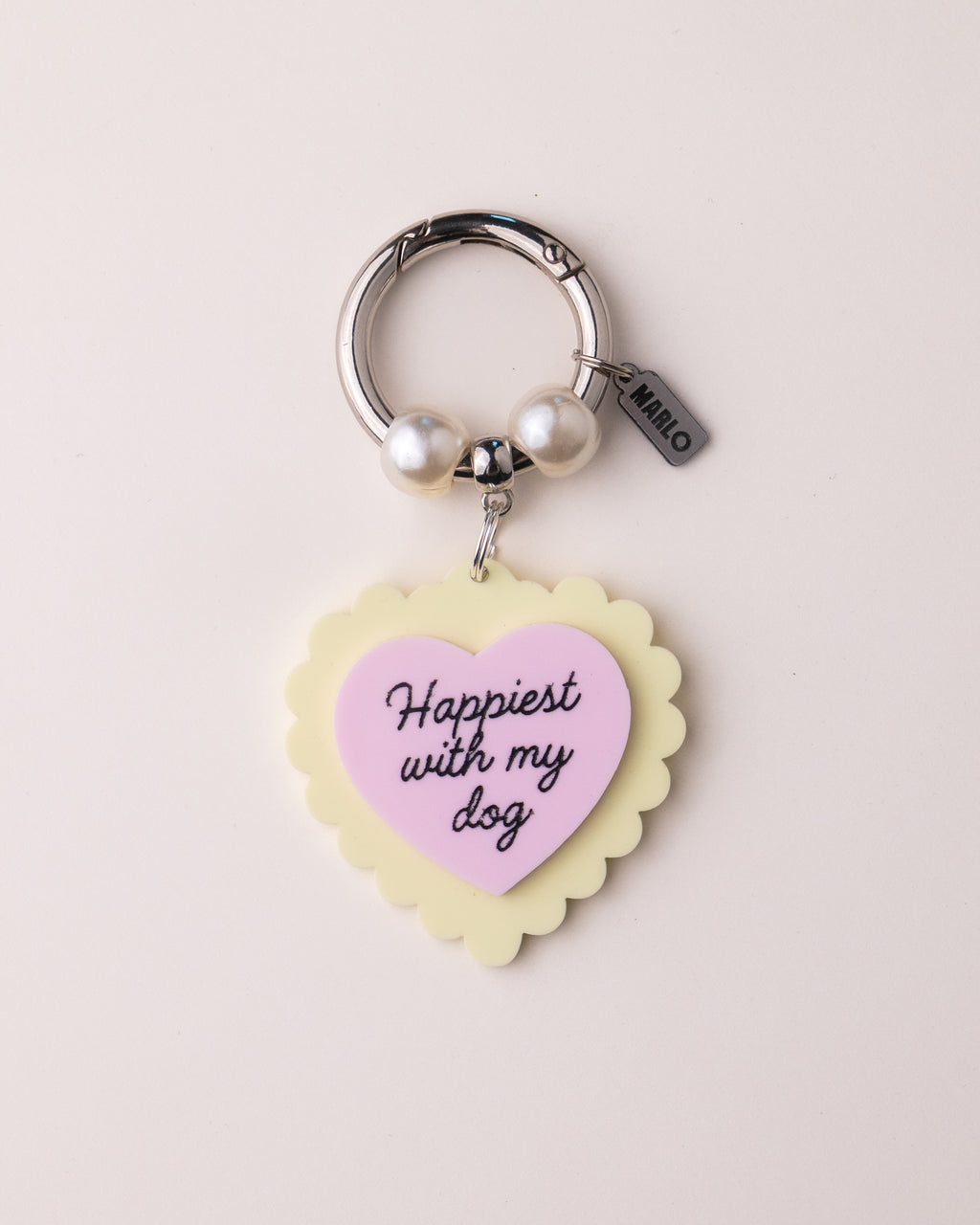 "Happiest With My Dog" Bag Charm