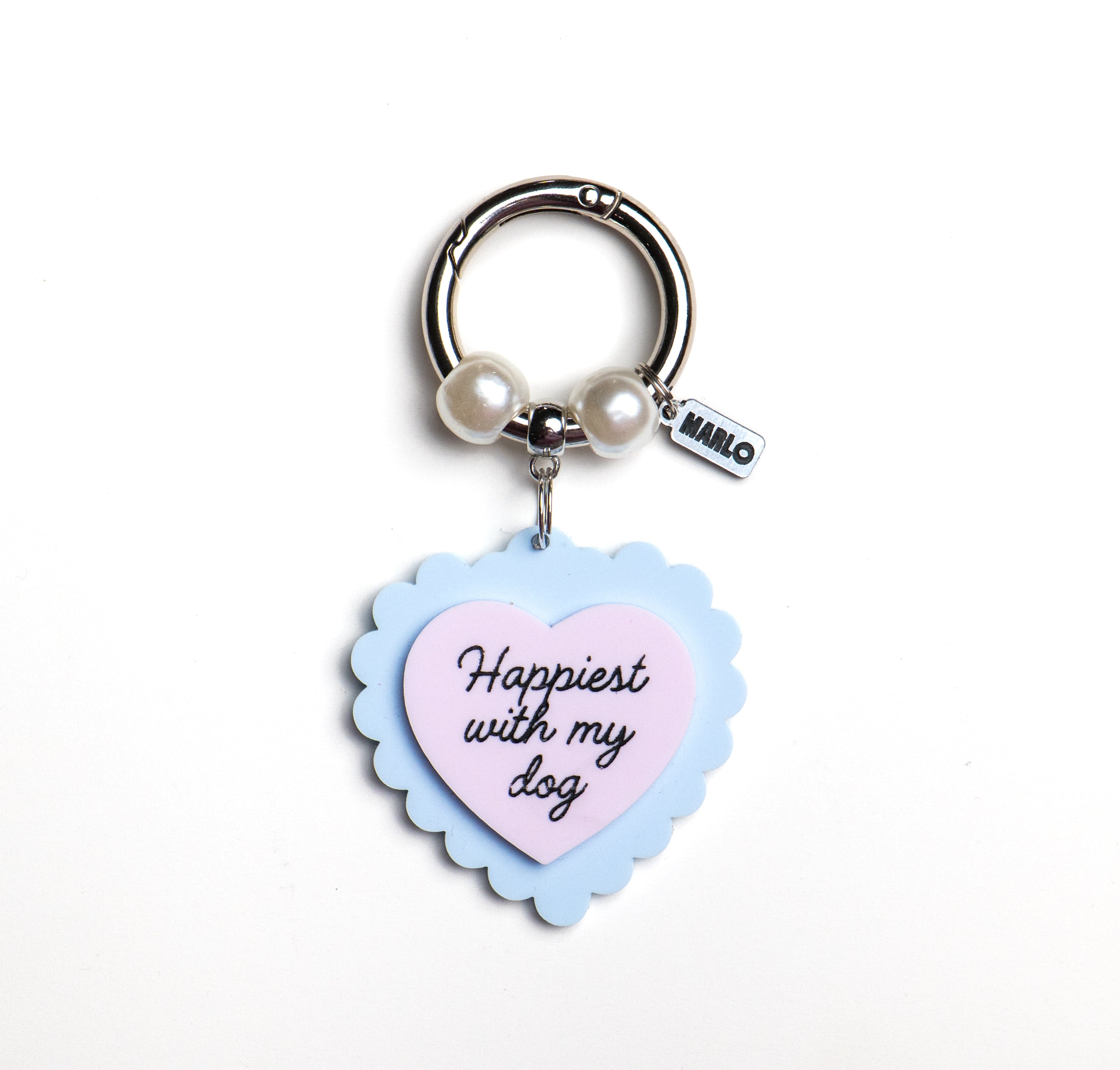 "Happiest With My Dog" Bag Charm