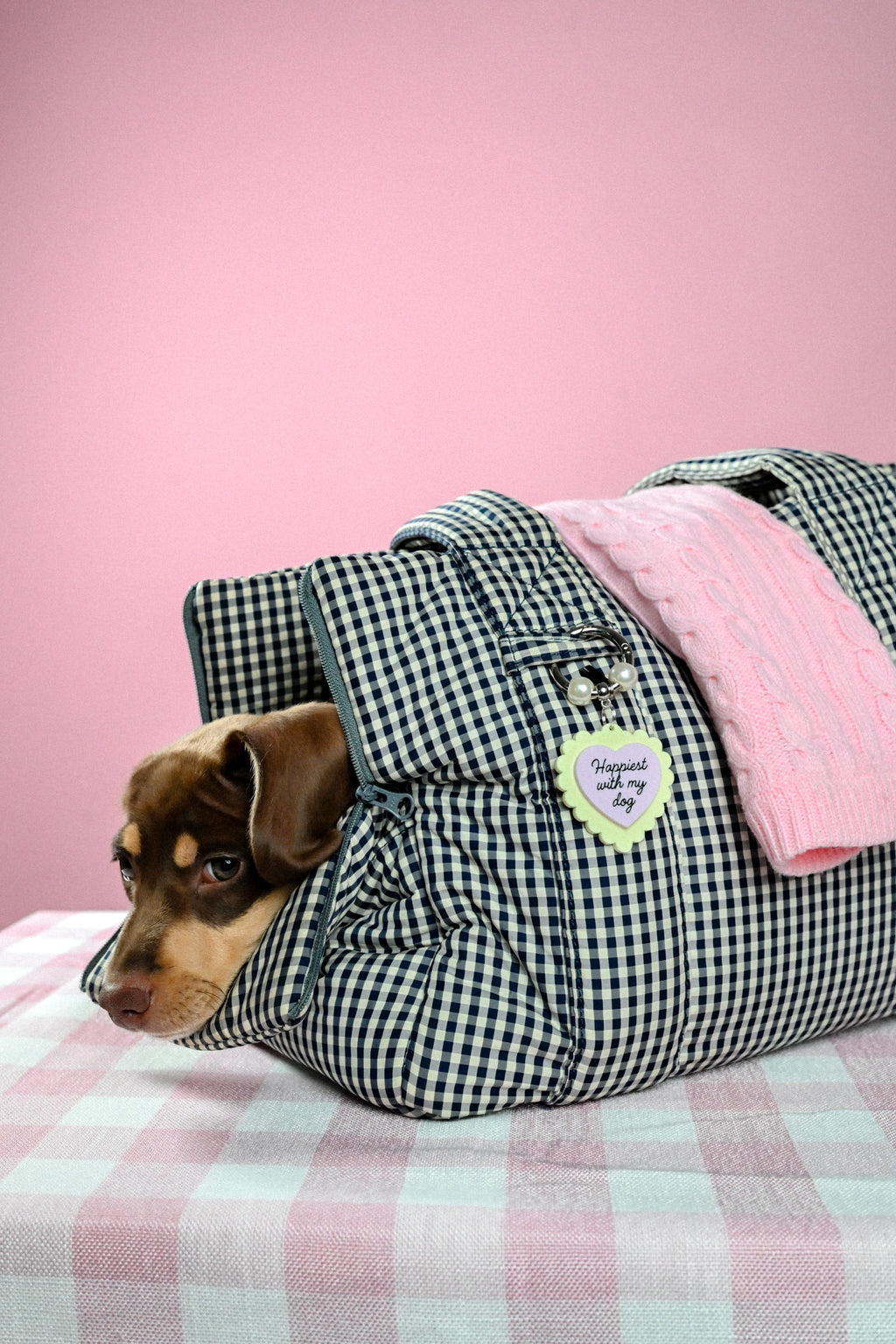 "Happiest With My Dog" Bag Charm